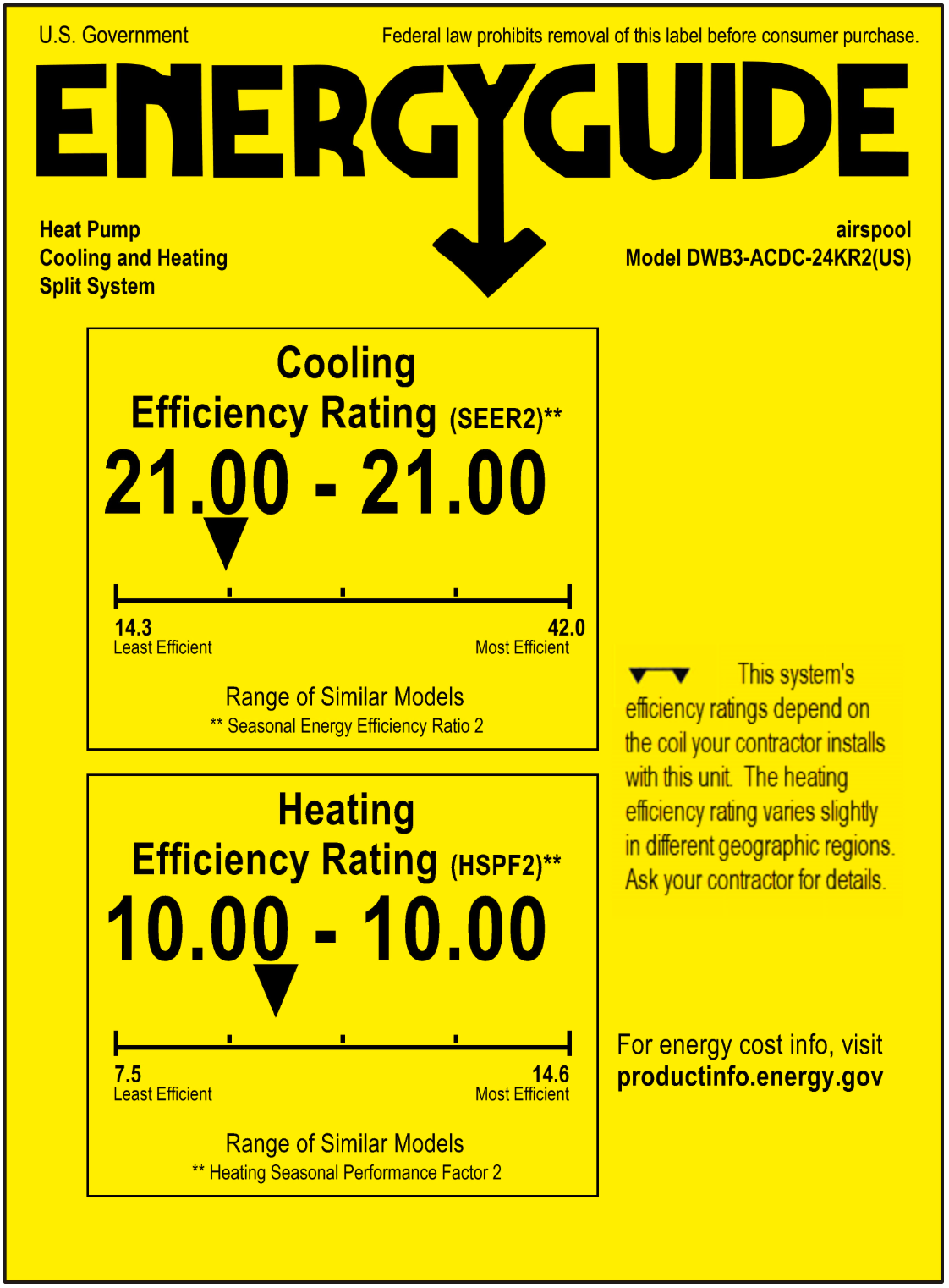 MS24 (24,000 BTU) Quick 'n' Easy solar air conditioner/heater. The world's fastest mini-split installation! The world's best guarantee! Note: Needs 240v. Tested thoroughly before shipment.