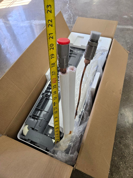 GOT SUPER-THICK WALLS? Extended Line Set Stub on Indoor Unit for CMU/Concrete Block or Other Extra-Thick Walls