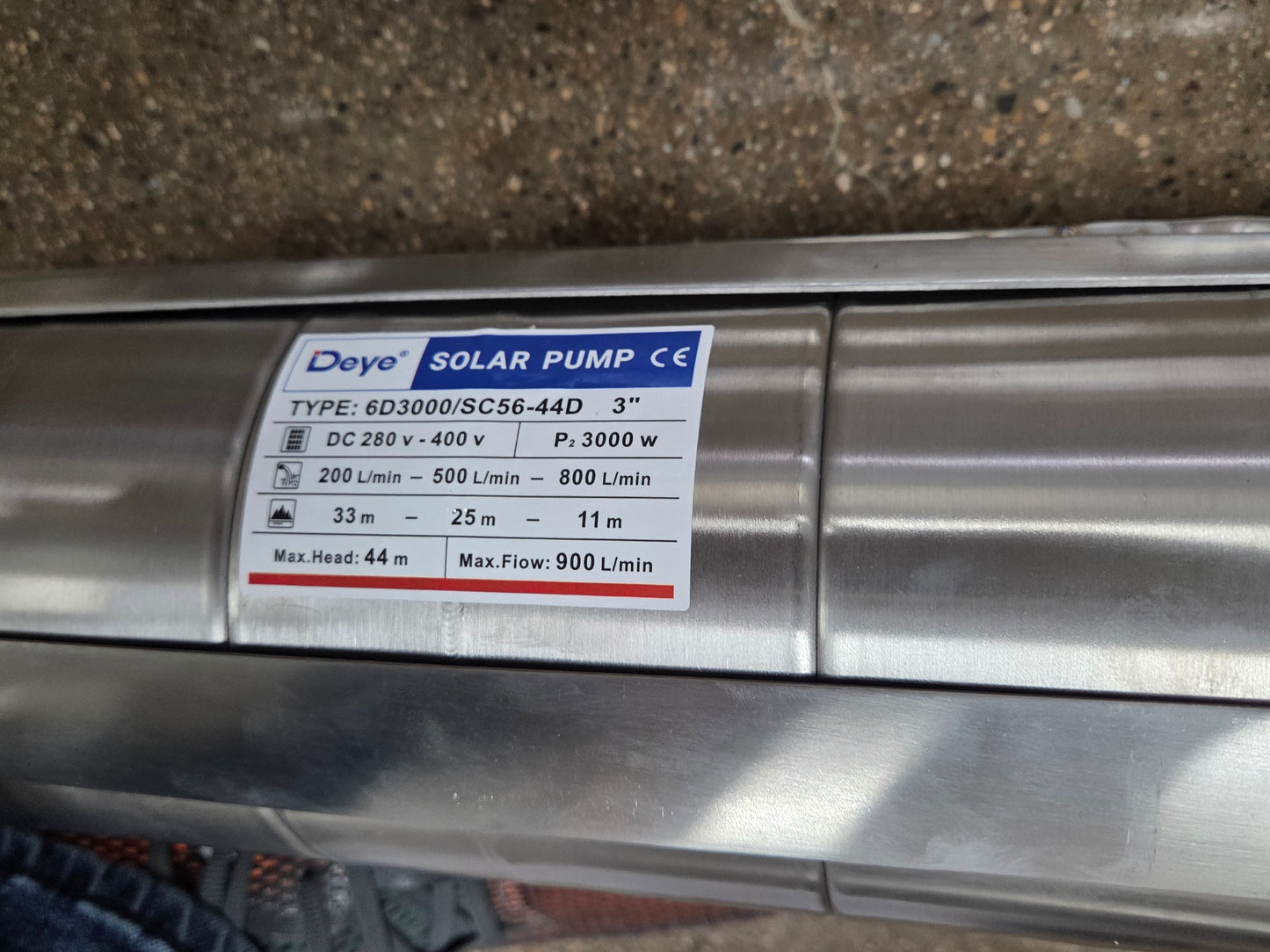 238 Gallon/Minute 144 Ft. Head Solar Water Pump