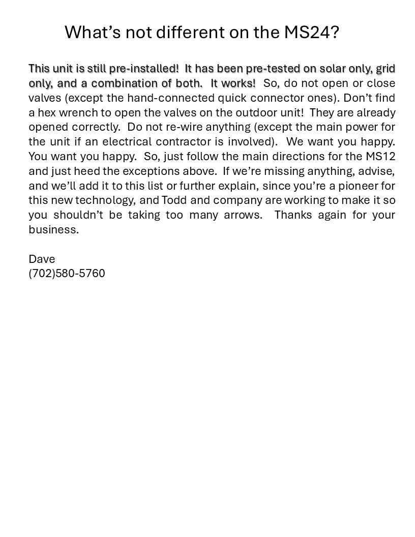 MU24 (24,000 BTU) Quick 'n' Easy. 5 minutes/zone to connect each indoor unit to the outdoor unit. No HVAC tech needed. 5-year happiness guarantee!